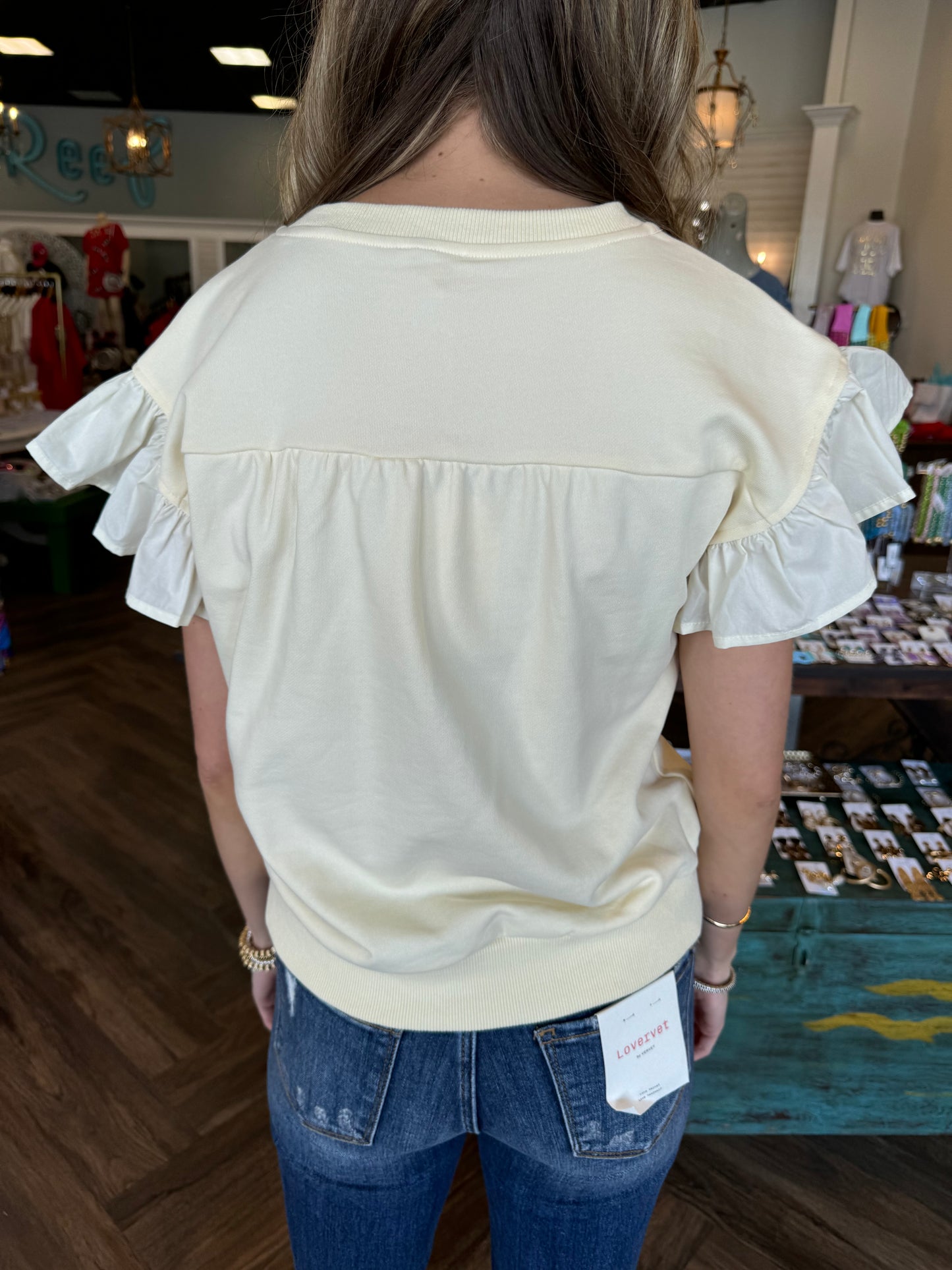 Cream Bow Top