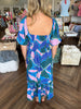 Mary Square Alexi Dress: Glow Over Blue