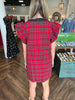 Red Plaid Bow dress