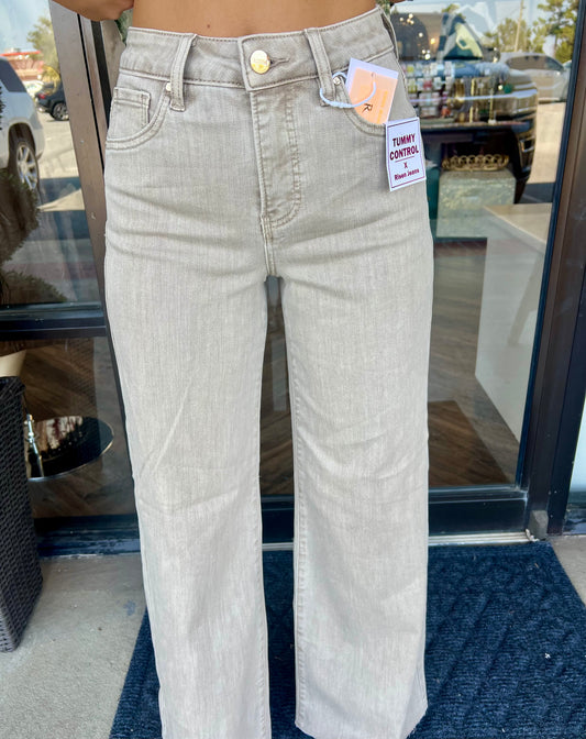 Risen Taupe Palazzo Jeans