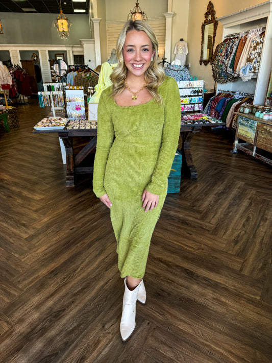 Charleston Dress: Avacado