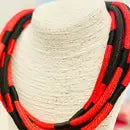 Black/Red Rope Necklace