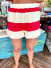 Red and Cream Stripe Set