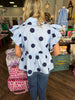 Navy Polka Dot Top