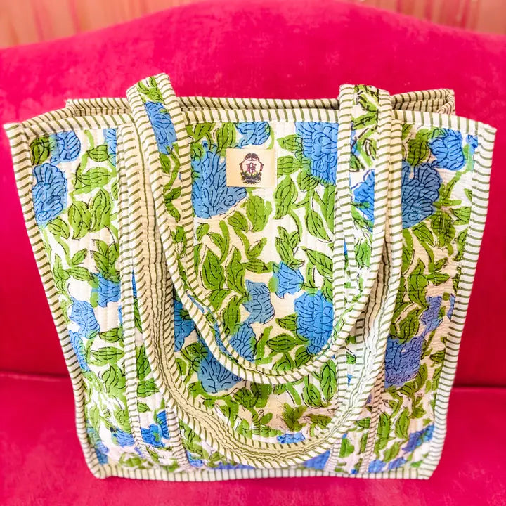 Quilted Tote Bag: Charleston