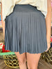 Pleated Athletic Skort: Gray