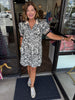 Black Daisy Print Dress