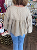 Taupe Stripe Top