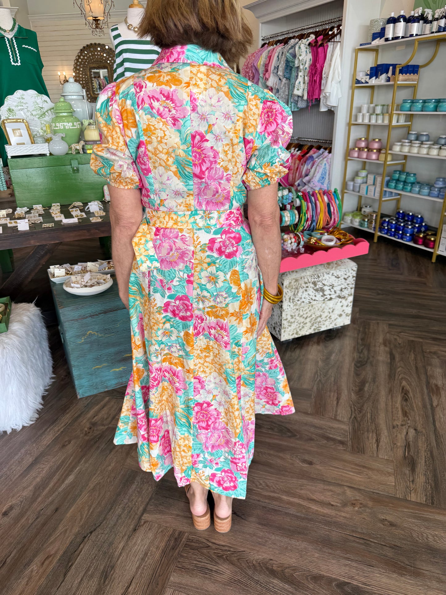 Colorful Lily Midi Dress