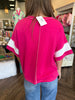 Big Stripe Tee: Hot Pink