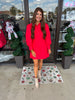 Collar Classy Dress: Red
