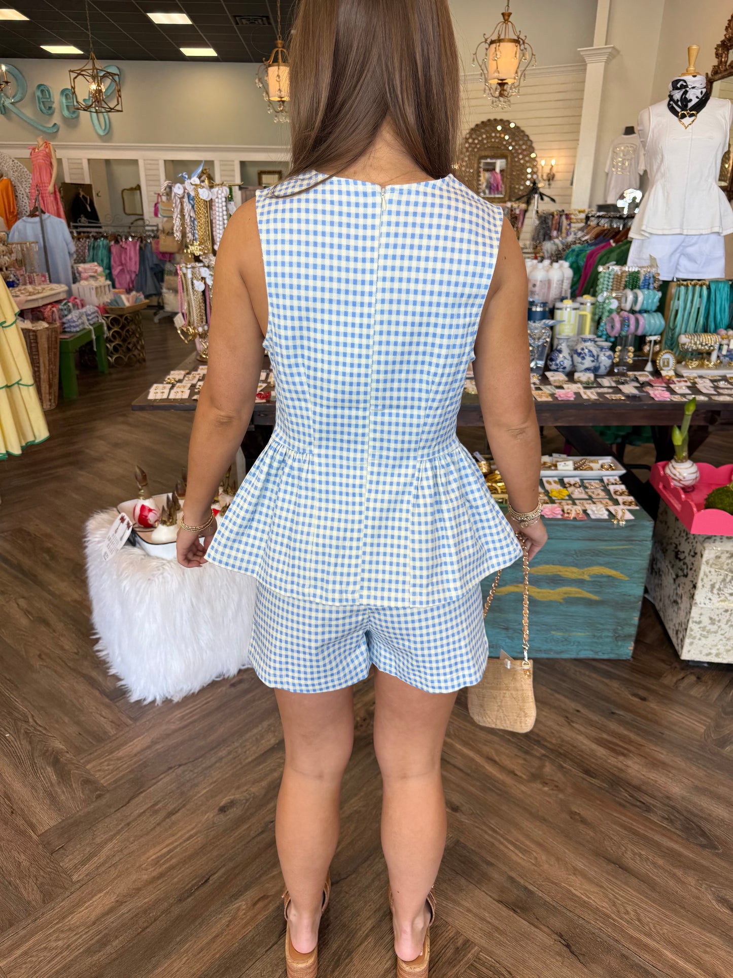 Blue Gingham Set