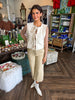 Button Fly Jeans: Tan