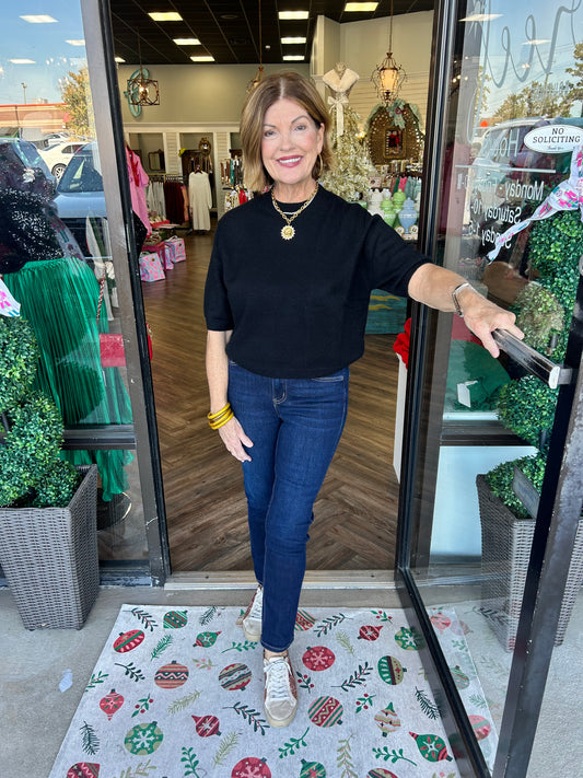 Betty Black Sweater Top