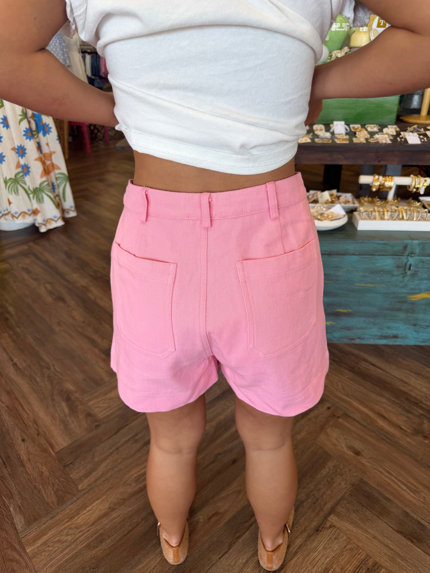 Horsebit Pocket Shorts