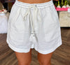 Boardwalk Drawstring Shorts: White