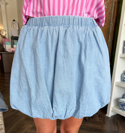 Denim Bubble Skirt