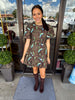 Peacock Button Dress