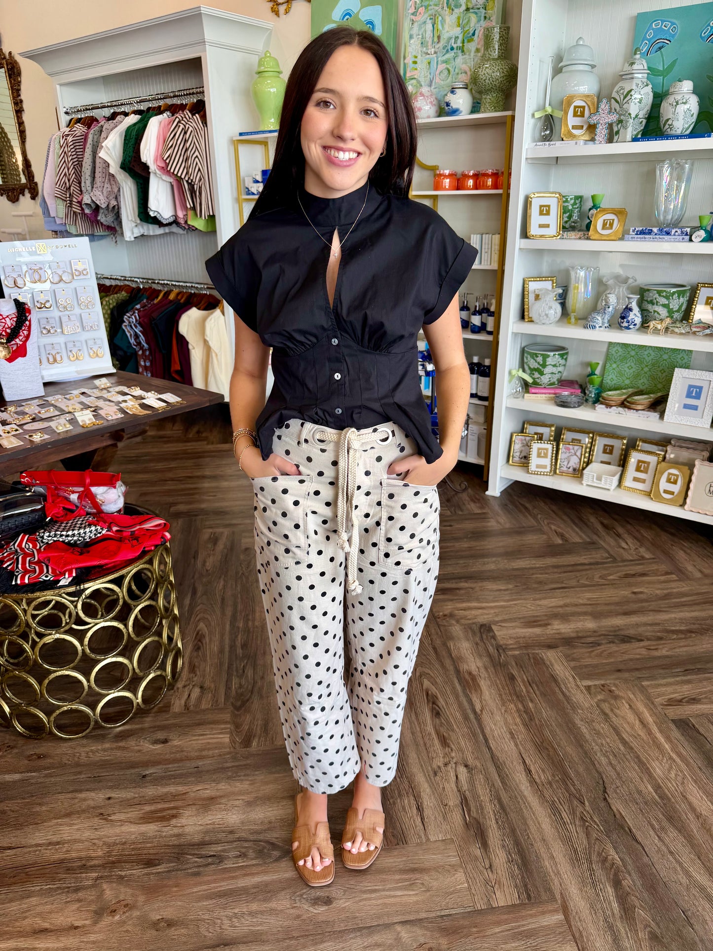 Dotti Barrel Pants: Cream
