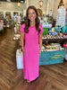 Candace Cotton Midi Dress: Pink