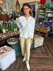 Button Fly Jeans: Tan