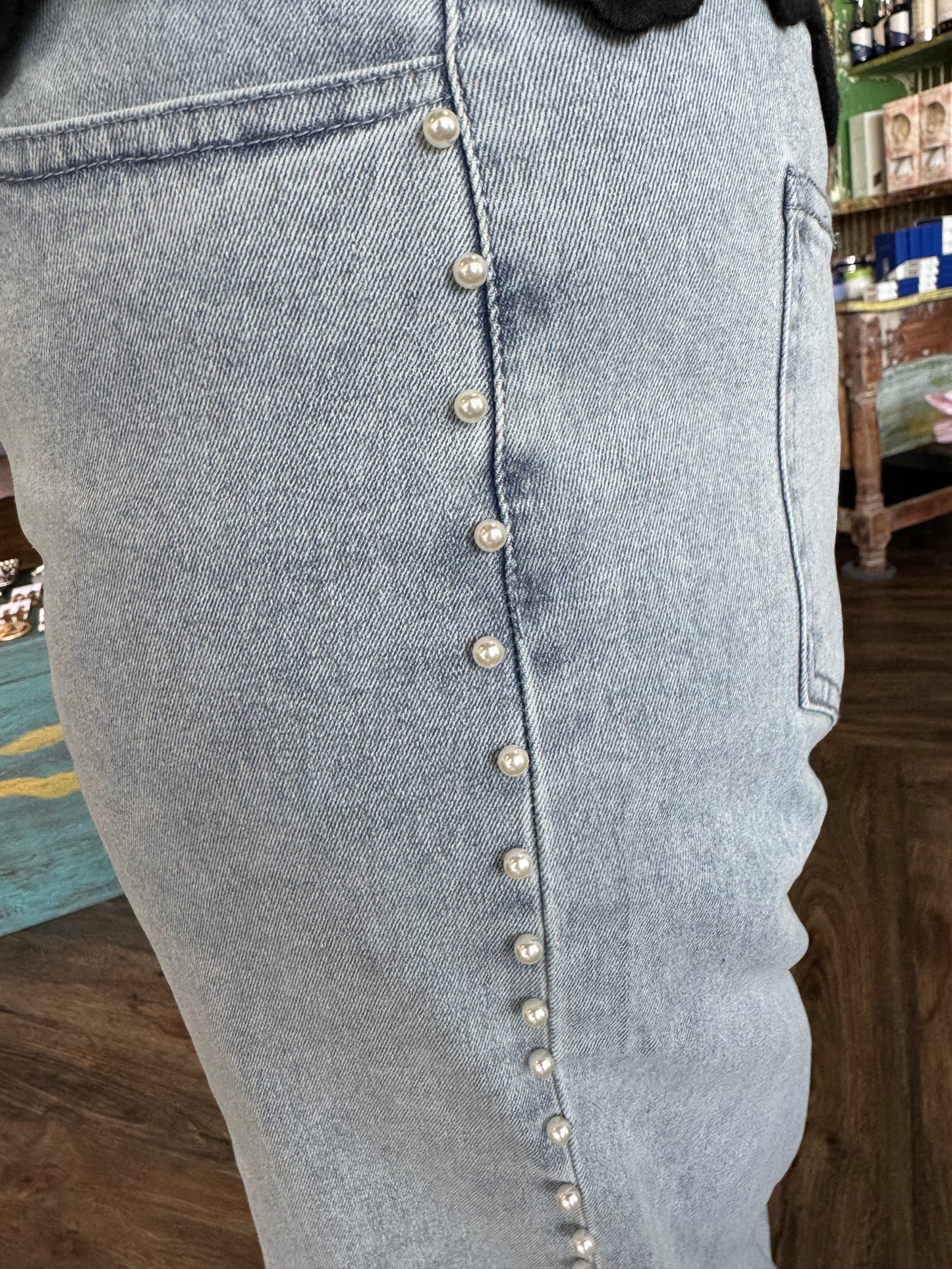 Touch of Pearl Denim Jeans