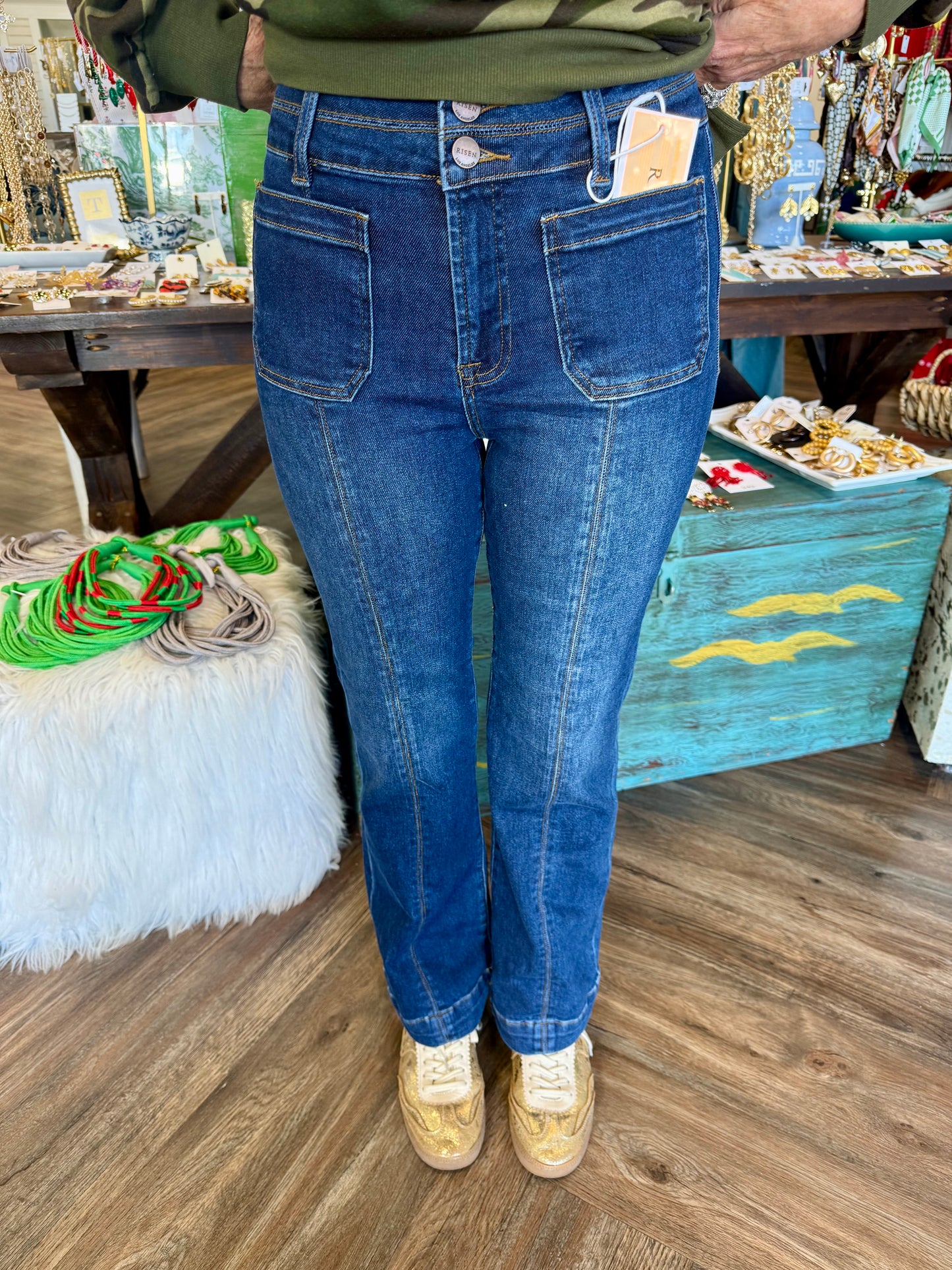 Risen Jeans: Bootcut Ankle Jeans