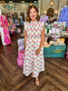 Petal Lover Pink Smock Midi Dress