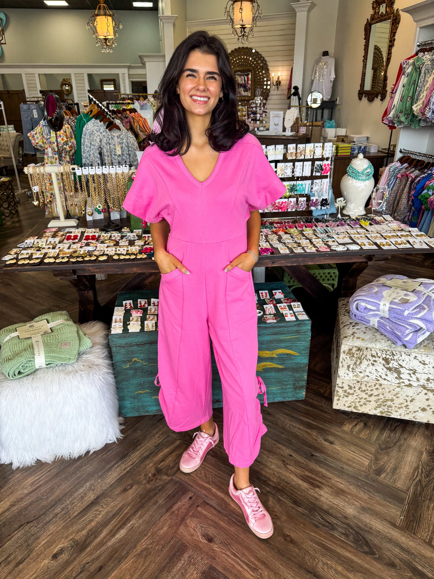 Sue Jumpsuit: Pink