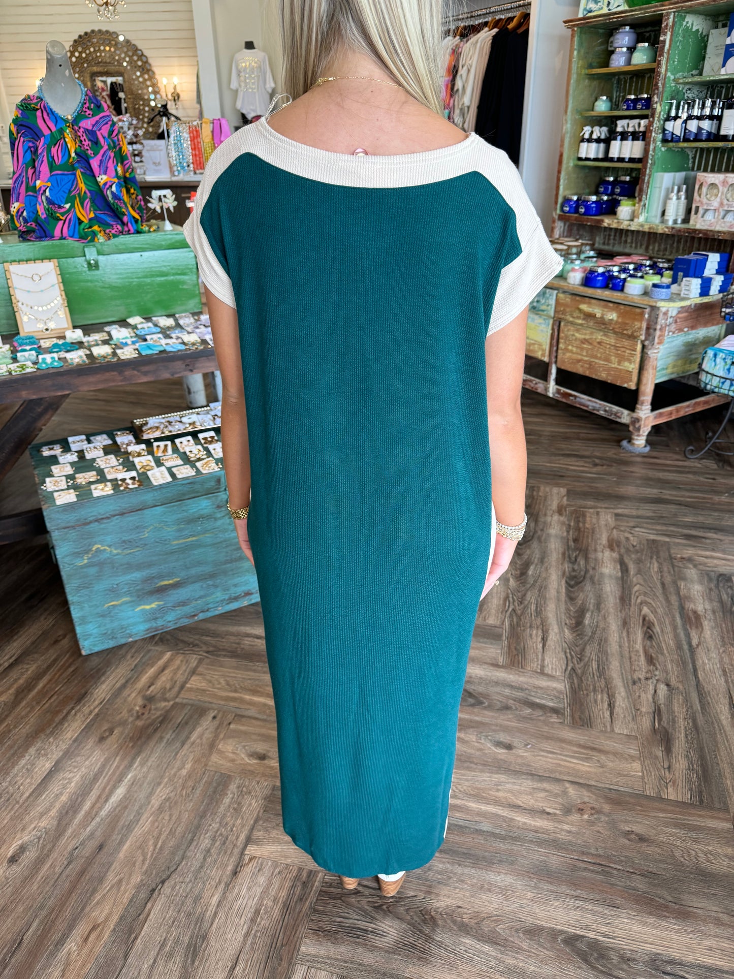 Pine Tan Midi Dress