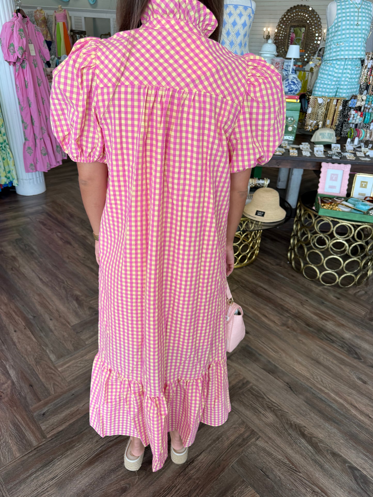 Pink Lemonade Plaid Dress