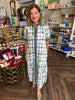 Watercolor Plaid Midi Dress