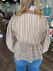 Cream And Cocoa Striped Top