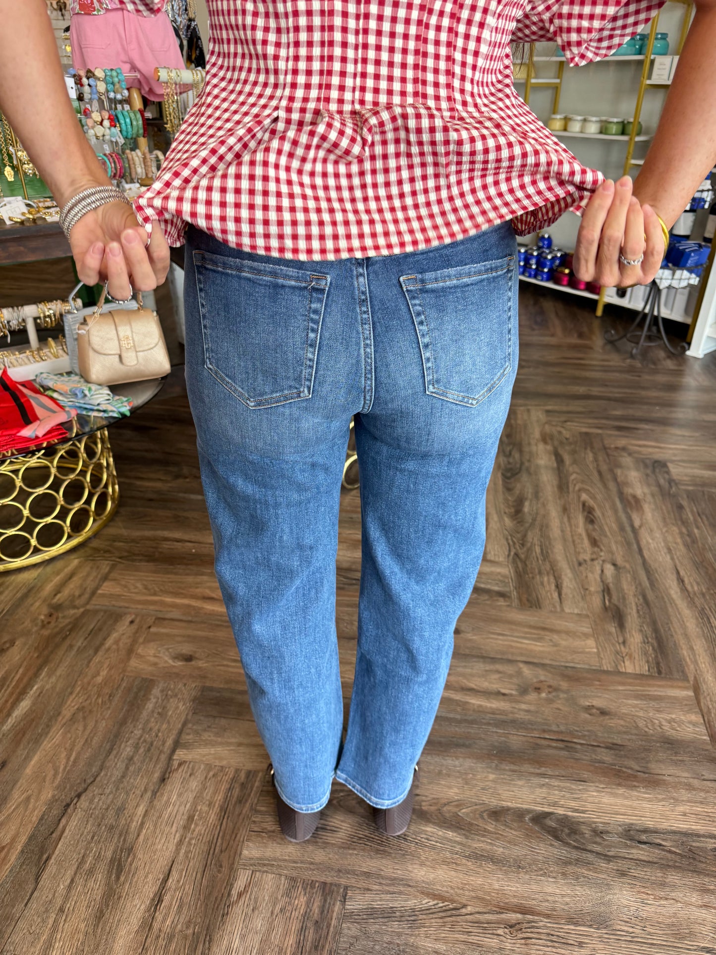 Pocket Barrel Jeans: Dark Denim
