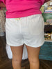 Betty Drawstring Shorts: White
