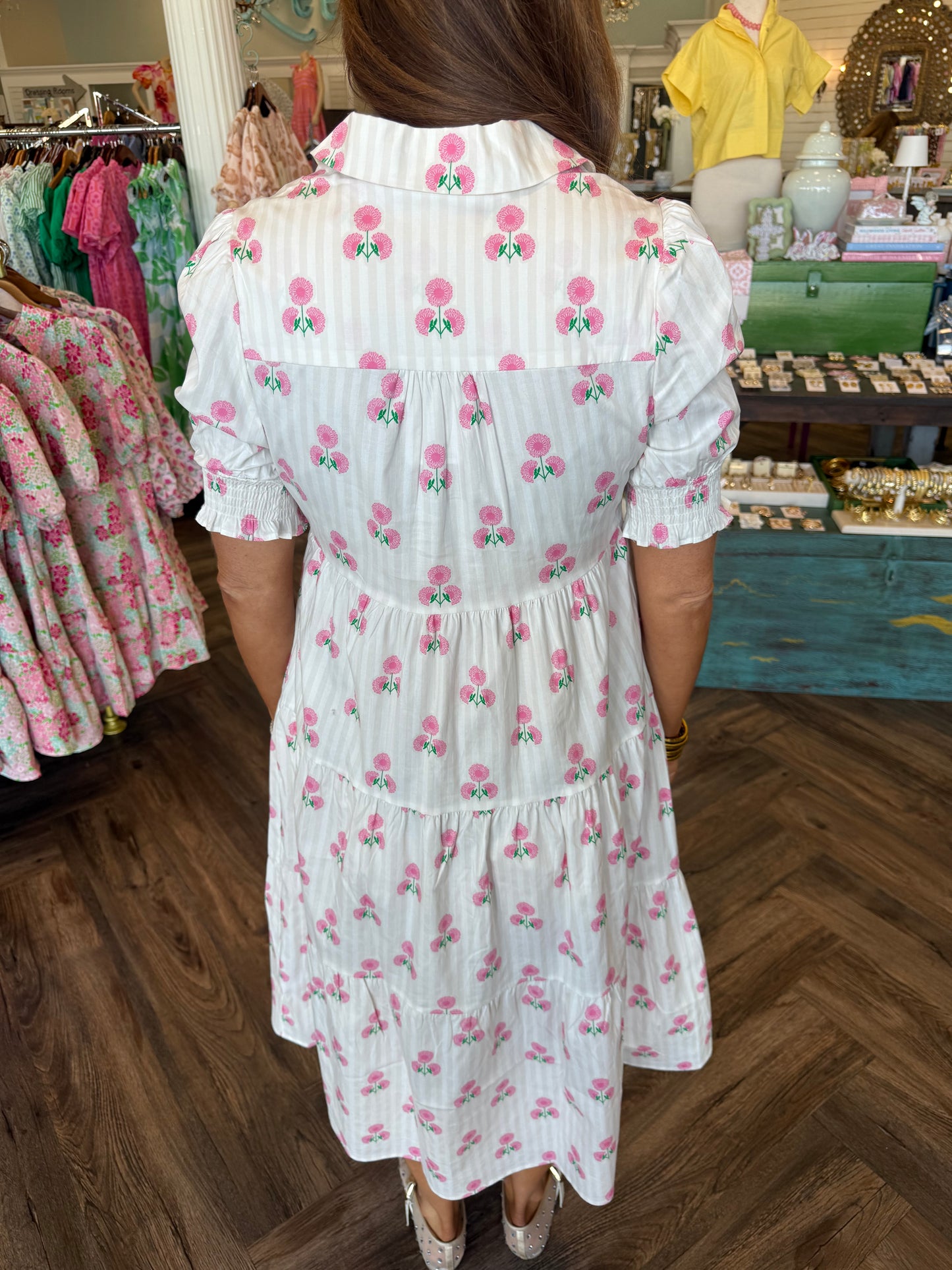 Mary Square Molly Dress: Sweetbriar Stripe