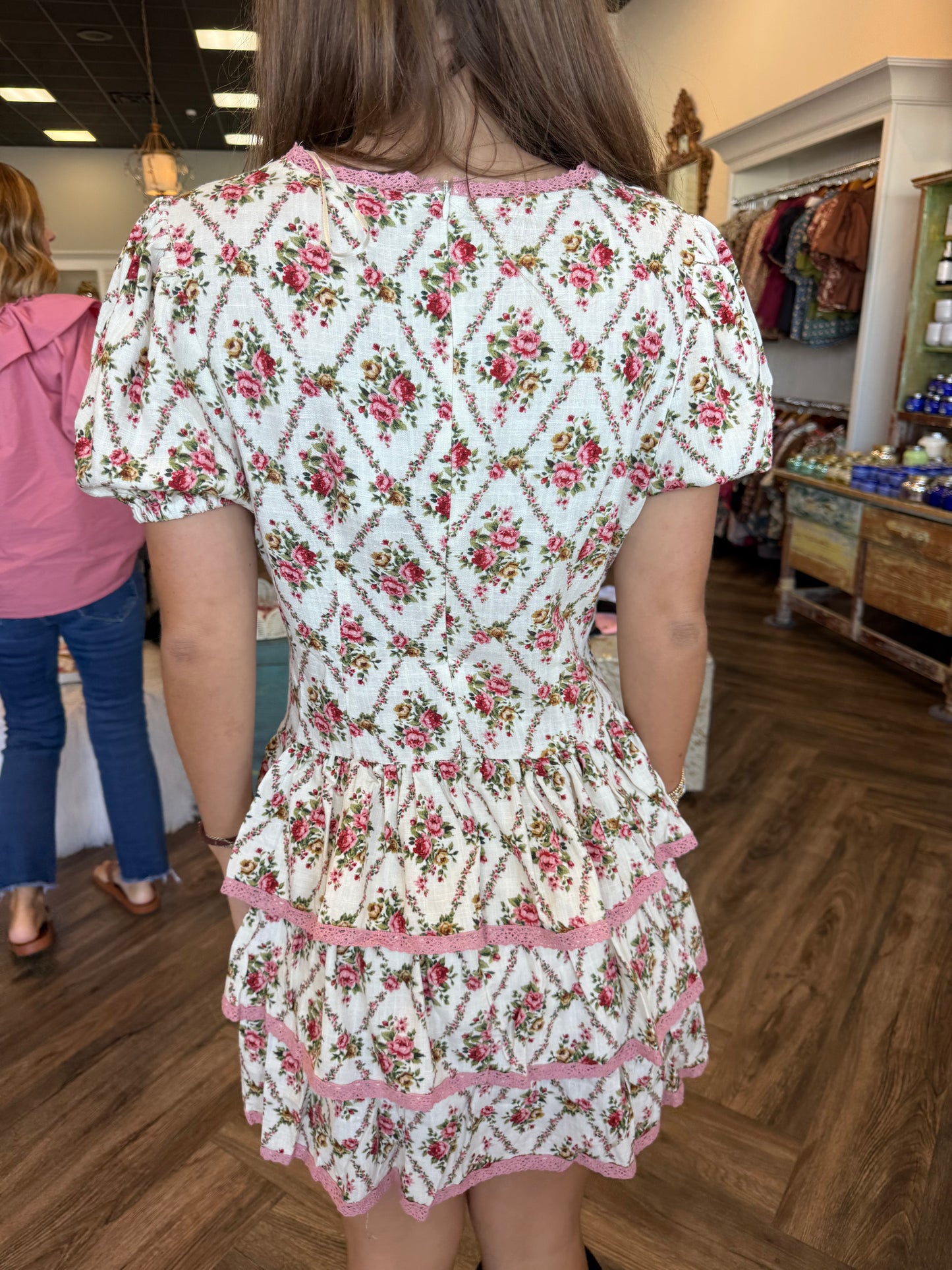Vintage Floral Romper Dress