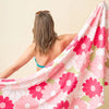 Xl Quick-Dry Beach Towel-Daisy Craze Hot Pink