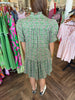 Olive Stripe Flower Dress