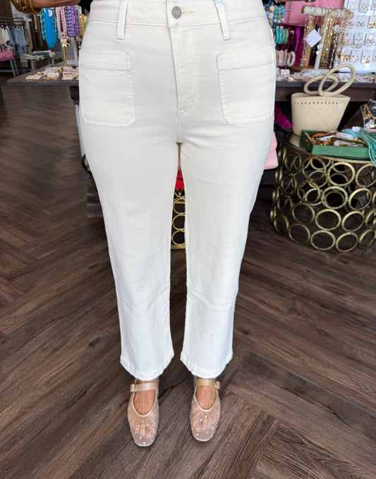 Vervet Front Pocket Jeans: Natural
