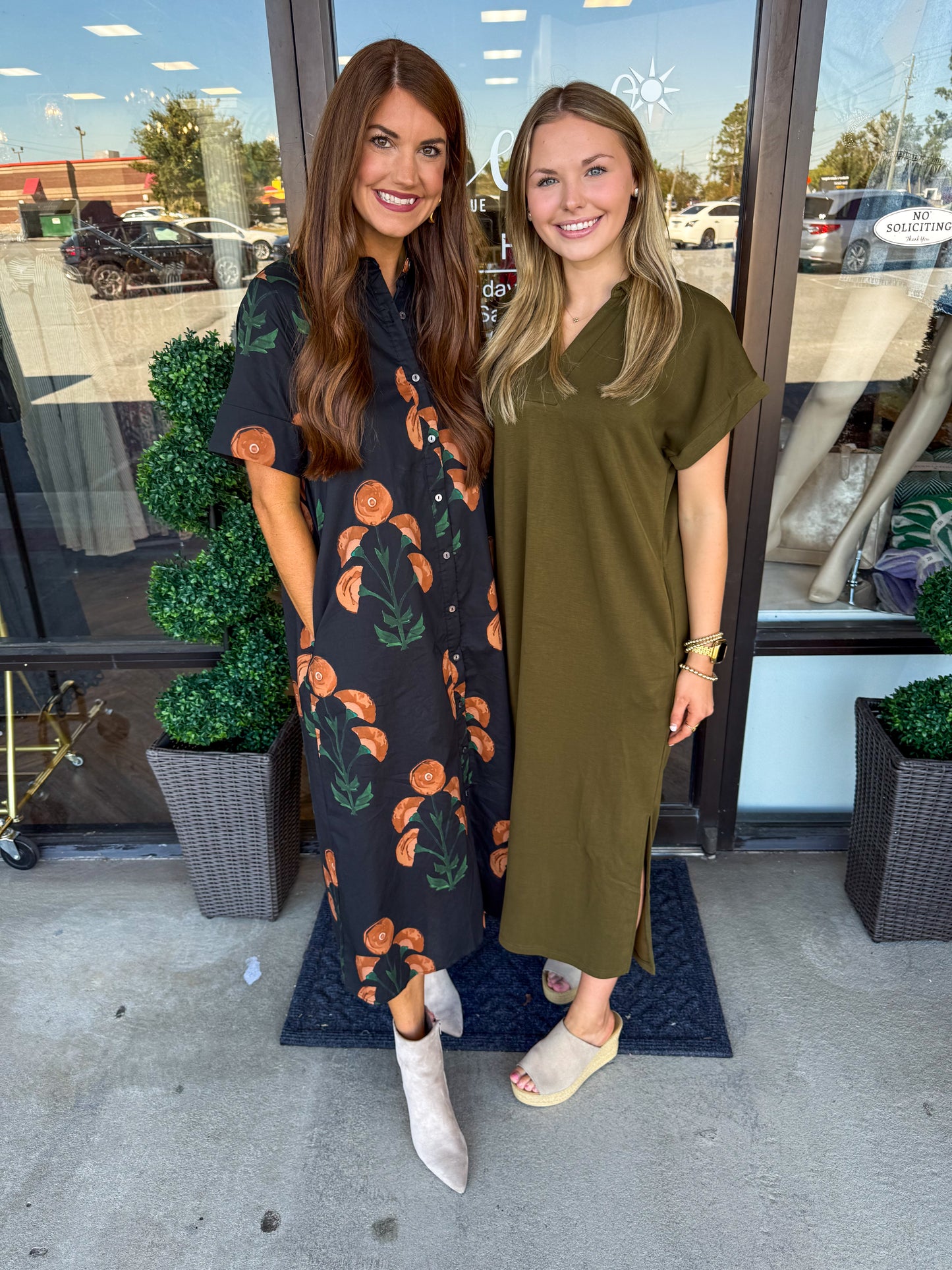 Buttery Soft Olive Collar Midi Dress