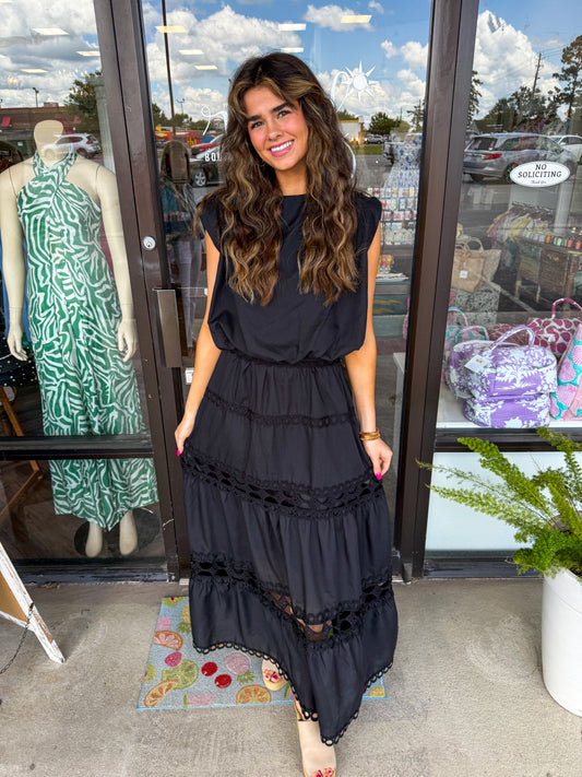 Black Eyelet Set