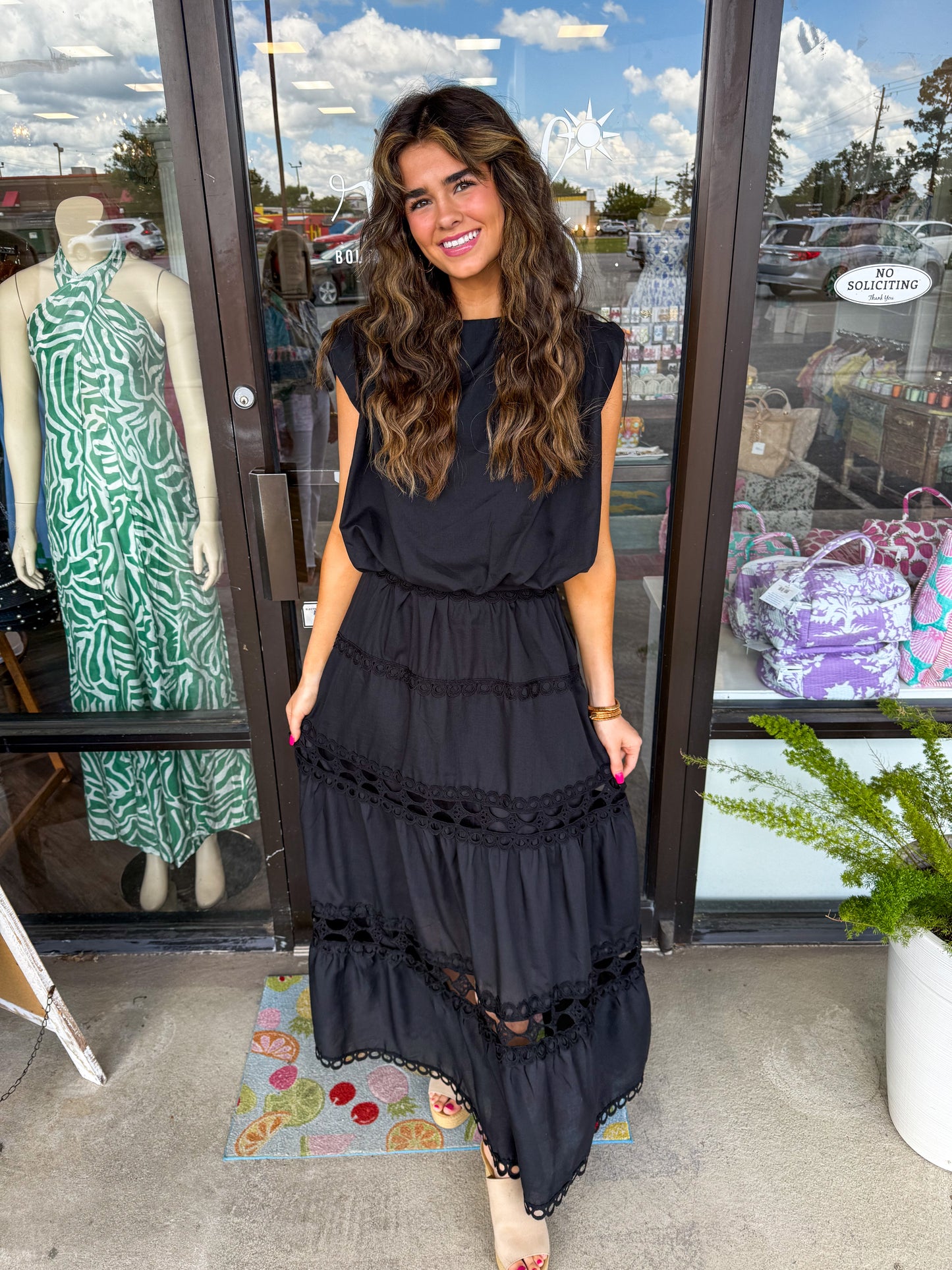 Black Eyelet Set