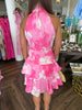Pink Garden Party Ruffle Dress