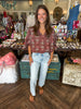 Paisley Floral Brown Top