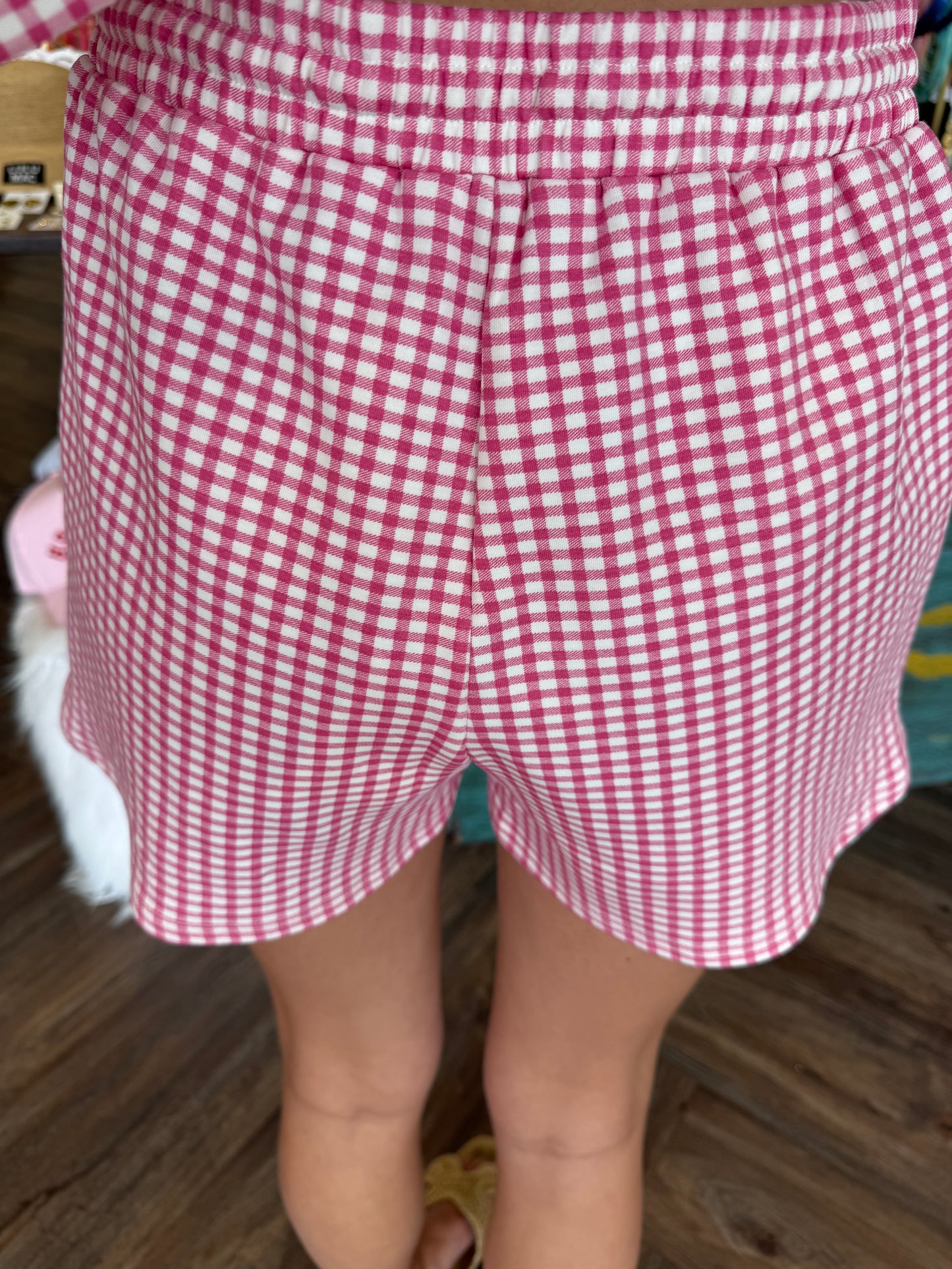 Sleeveless Pink Plaid Set