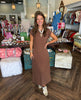 Kayla Midi Dress: Chesnut