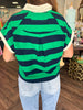 Cabana Striped Top: Navy