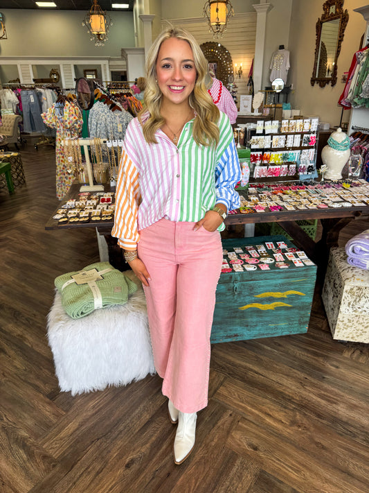 Pastel Striped Top