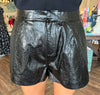 Shiny Leather Shorts